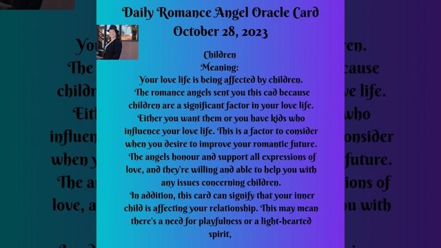 Daily Romance Angel Oracle Card October 28, 2023 #tarot смотреть онлайн