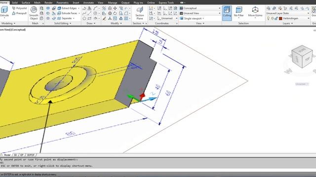 Solido en 3D tipo asiento pieza con fillet - Autocad 2012 смотреть онлайн