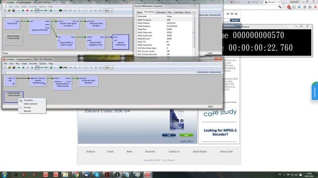 Low Delay MPEG2 Encoding and Streaming Receiving with Elecard Codec SDK components смотреть онлайн