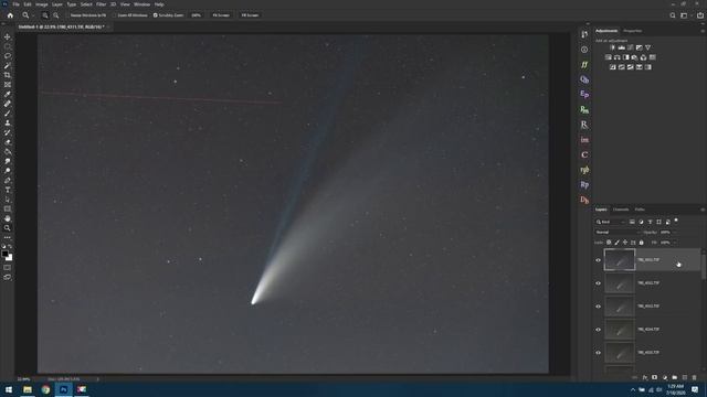 Editing Comet Neowise with Photoshop смотреть онлайн