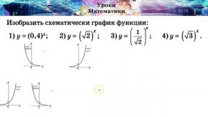 10 класс. Показательная функция, ее свойства и график. Часть 1.