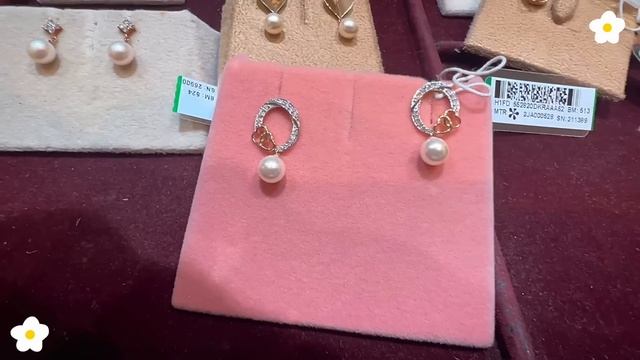 Tanishq Pearl Diamond Earrings with Price/Perl Pendant designs/Pearl Earrings/deeya смотреть онлайн