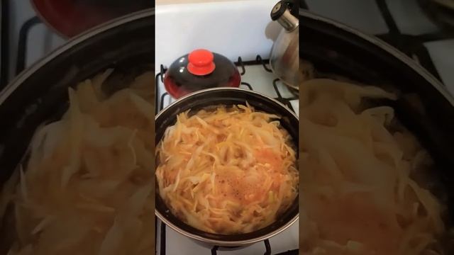 Быстрые постные щи с фасолью.