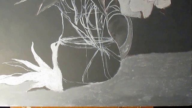 Рисуем пионы - Подготовительные слои - многослойная #живопись - часть 2 смотреть онлайн