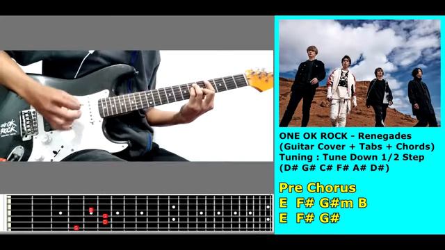 ONE OK ROCK - Renegades (Guitar Cover + Guitar Tabs + Chords) смотреть онлайн