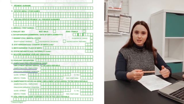 Чешский язык | Как правильно заполнить зеленую анкету? смотреть онлайн