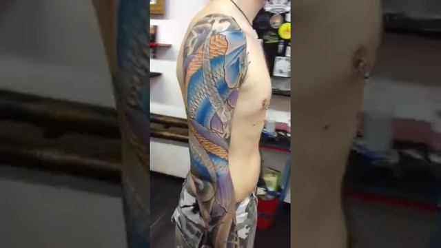 Татуировка Японский карп - рукав смотреть онлайн