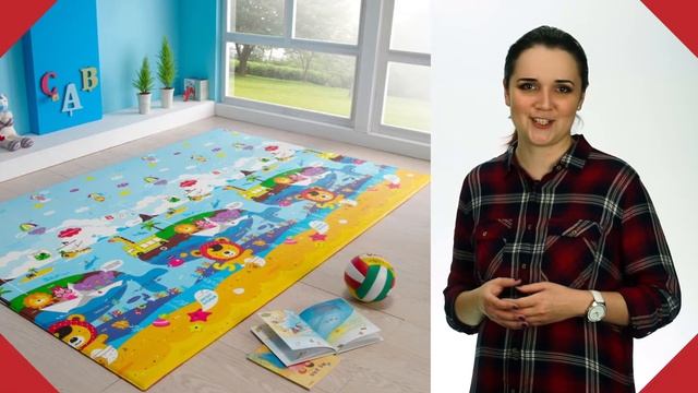 Яркий ковёр в детской Яркое оформление детской комнаты с помощью коврика Дизайн детской комнаты смотреть онлайн