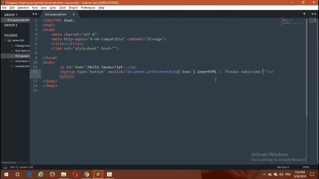 javascript onclick function |The onClick Event |Alert Function in JavaScript(Hindi)|JavaScript Aler смотреть онлайн