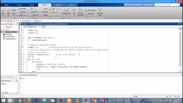 Gaussian filter implementation in Matlab for smoothing images (Image Processing Tutorials) смотреть онлайн