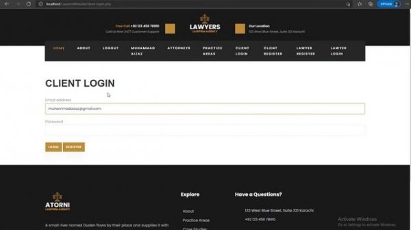 Lawyers Website PHP Project By Muhammad Mohib | M-Unity-Developer