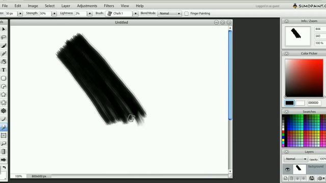 Free Web-Base Art Software: Sumo Paint | Painting Hair with Dry Brush and Chalk Brush смотреть онлайн