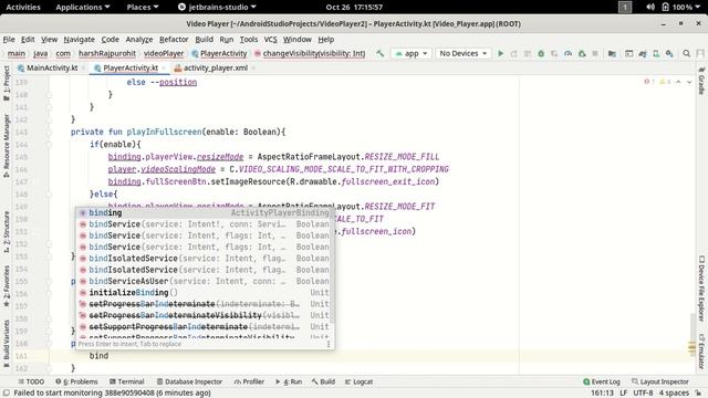 34.Hide & Show ExoPlayer's PlayerView Controls | Video Player App | Android Studio Kotlin смотреть онлайн