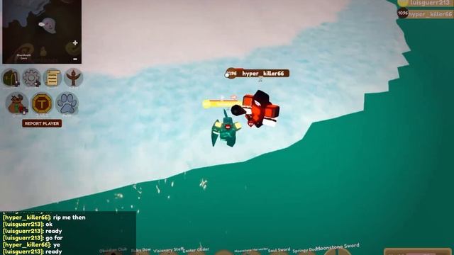 Moon armor vs Obsidian armor Test island tribes смотреть онлайн