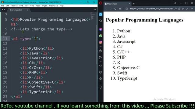 Ordered List with Example code in HTML ?✍ смотреть онлайн