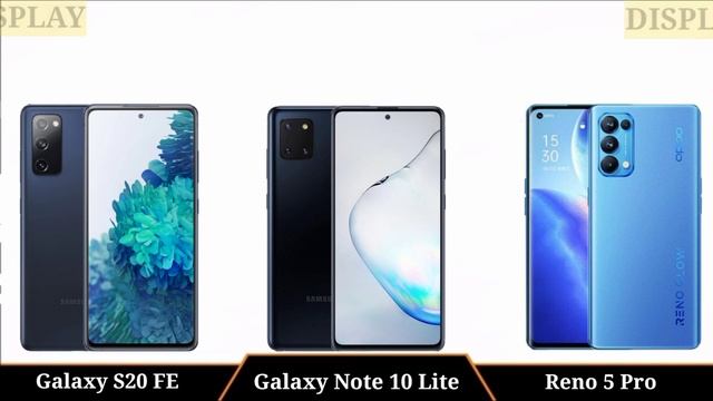 Oppo Reno 5 pro 5g vs Samsung galaxy S20 FE vs Samsung galaxy note 10 Lite смотреть онлайн