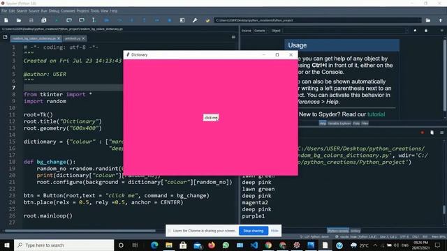 Background colour changing app in spyder using Tkinter || #python #WhitehatJr смотреть онлайн