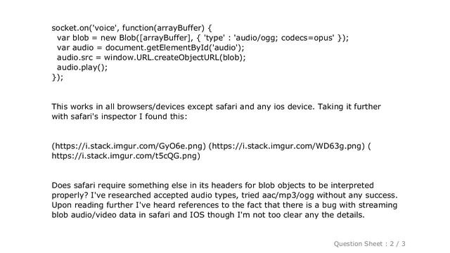 iOS : audio Blob not working in IOS / Safari смотреть онлайн