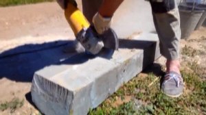 Дорожный бордюр. Рез под углом.