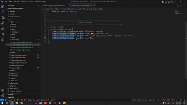 16) Mat Tooltip Customize in Angular 15 смотреть онлайн