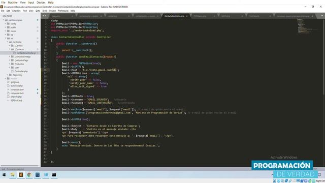??? Cómo Enviar email gmail PHPMailer | HTML Gmail | Composer|?Anuncio final!|Variables Entorno смотреть онлайн