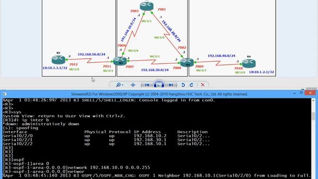 8- HP A-Series Comware 5 Desktop Simulator, OSPF смотреть онлайн