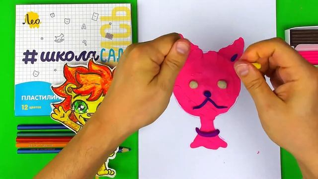 Поделка из пластилина - КОШКА - как слепить смотреть онлайн