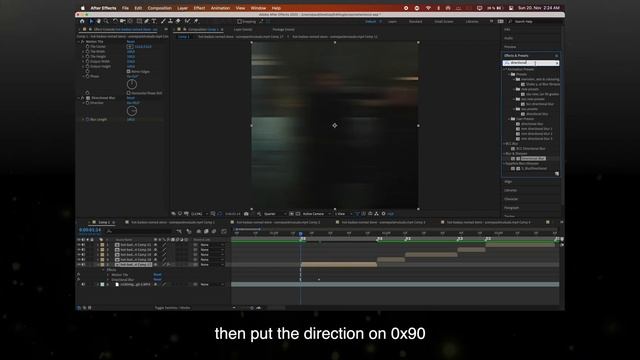 smooth horizontal/x directional blur ; after effects смотреть онлайн