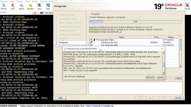 Oracle 12c to 19c database upgrade using DBUA tool смотреть онлайн