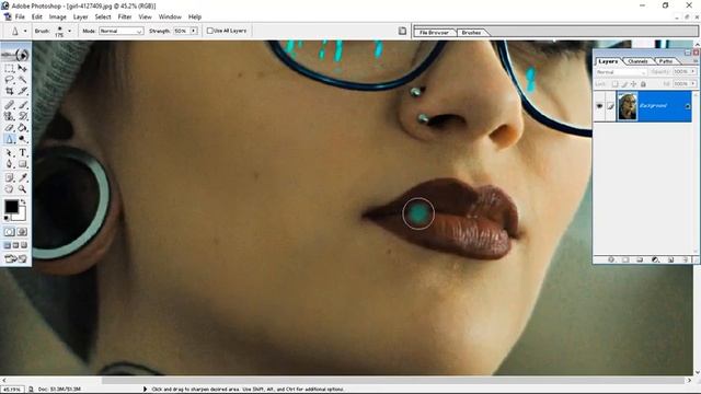 How to use Blur Tool, Sharpen Tool, Smudge Tool - Learn Photoshop 7.0 Step By Step in Hindi PART-04 смотреть онлайн