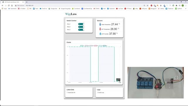 ESP8266 WiFi Relay Sensor Dashboard смотреть онлайн
