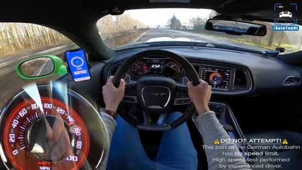 DODGE CHALLENGER HELLCAT 888л/с автобан POV