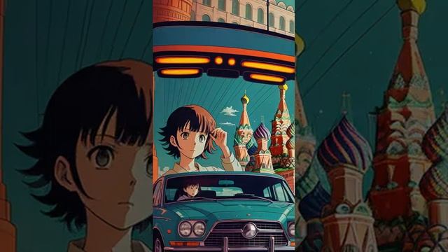 #anime in car in moscow, in the style of Entergalactic #shorts смотреть онлайн