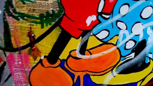 Contemporary artwork | Street Pop Art | Handmade Acrilyc & spray paint | interior motivational смотреть онлайн