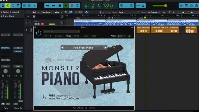 Monster Piano: is this the Best FREE piano vst? (Quick demo - All presets) смотреть онлайн