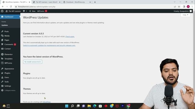 How to update WordPress theme and plugins? WordPress tutorial for beginners in English part 35 смотреть онлайн