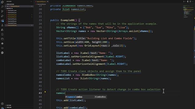 Java Practice Examples - Module 10-8 Java Swing JList and JComboBox смотреть онлайн