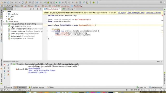 Android Tutorial 18 : Error Solving : Cannot resolve symbol 'AppCompatActivity' смотреть онлайн