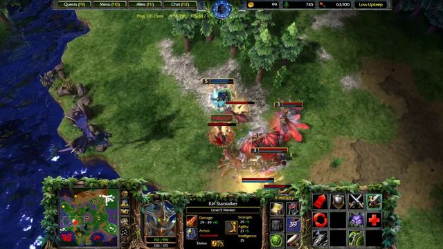 Warcraft 3 - Warden Chims HIppo - I Told you, Night Elf is a CHEAT RACE смотреть онлайн