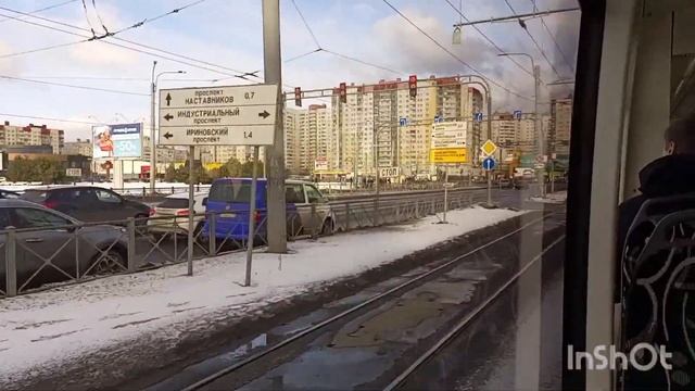 поездка н трамвае Stadler B85600M ТКК Чижик маршрут номер 8 который раньше был под влиянием ГЭТ смотреть онлайн