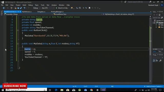 Insert Point Or Break Point : Debugging In Unity Visual Studio C# [ HINDI] смотреть онлайн