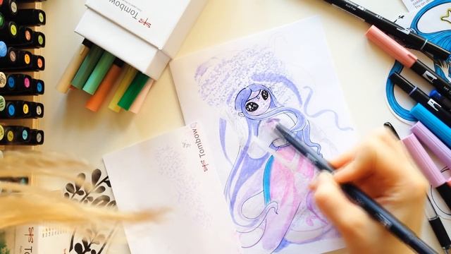 Акварельные маркеры Tombow и все их невероятные возможности | Могут ли они заменить акварель смотреть онлайн