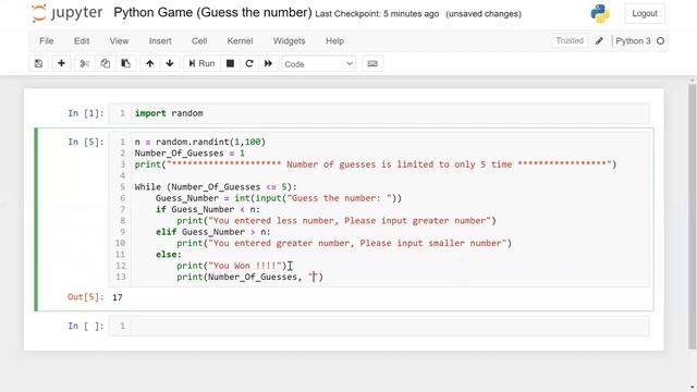 Develop a Game using Python While Loop #24 смотреть онлайн
