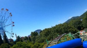 Сочи Лазаревское сегодня парк жуткий аттракцион американские горки 4k а вы испугались?