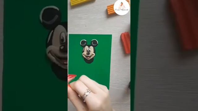 Микки Маус из пластилина #рисунок #mickeymouse #арт #лепка смотреть онлайн