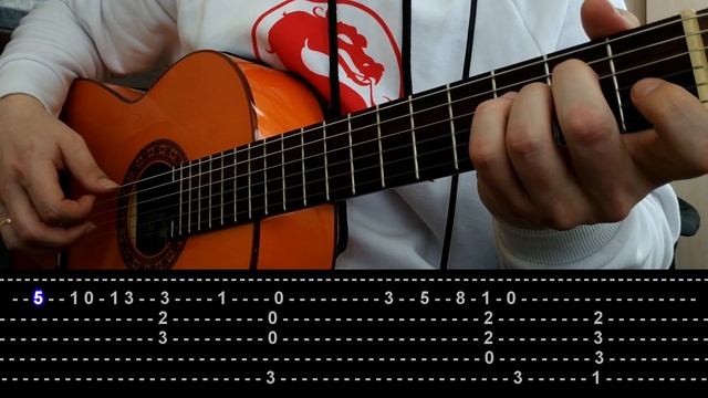 How to play GLADIATOR classical guitar with Tabs смотреть онлайн