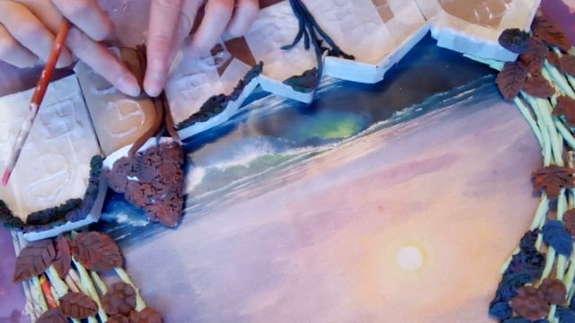 Переделка постера из фикс прайса в красивую картину с домиками и видом на море смотреть онлайн
