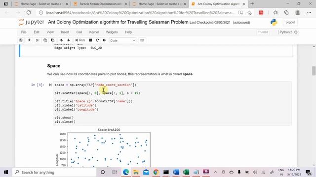 Ant Colony Optimization algorithm for Symmetric traveling salesman problem смотреть онлайн