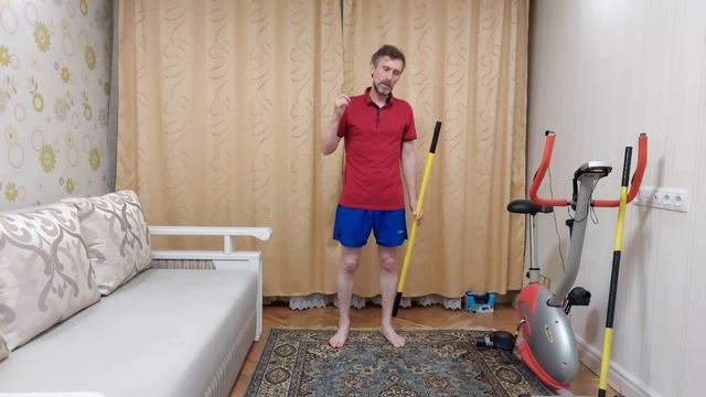 Утренняя зарядка. Упражнение с гимнастической палкой. смотреть онлайн