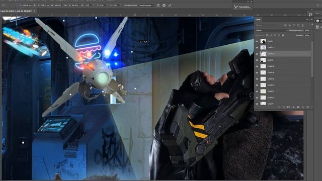 Тематический портрет в стиле киберпанк | Speedart | Cyberpunk themed portrait смотреть онлайн